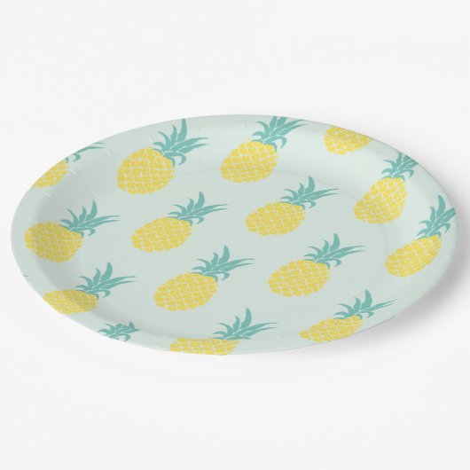 Ananas Pappteller (Schrägansicht)