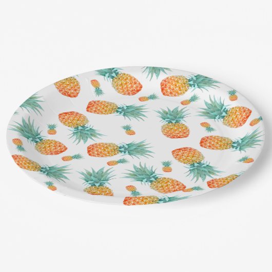 Ananas Pappteller (Schrägansicht)