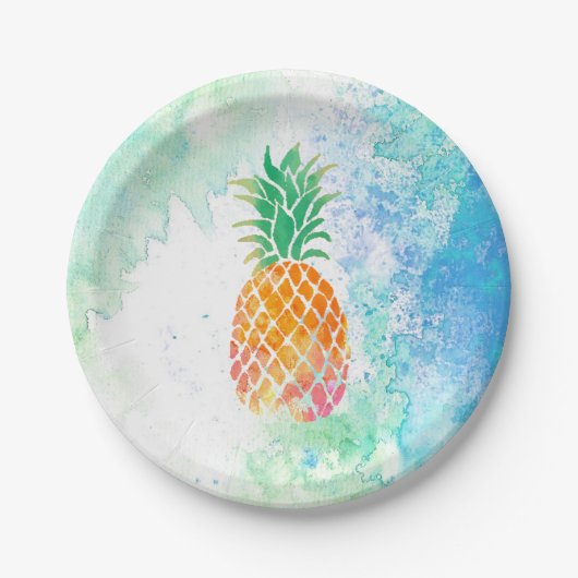 Ananas Pappteller (Vorderseite)