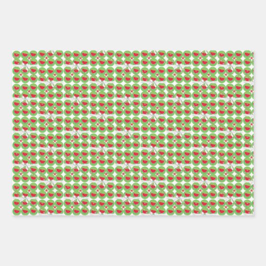 Ananas, Paprika-Weihnachtsblätter Geschenkpapier Set (Vorderseite 3)