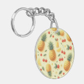 Ananas-Parade (anpassbar) Schlüsselanhänger (Vorderseite links)