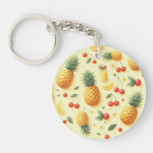 Ananas-Parade (anpassbar) Schlüsselanhänger