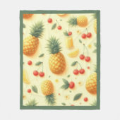 Ananas-Parade Fleecedecke (Vorderseite)