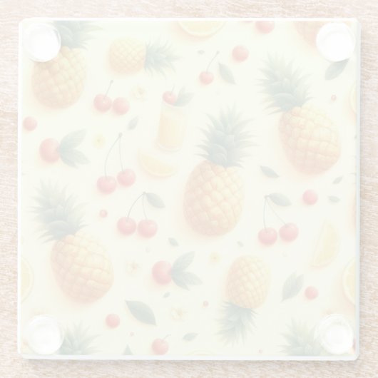 Ananas-Parade Glasuntersetzer (Rückseite)