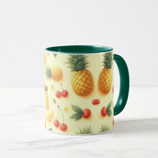 Ananas-Parade Tasse (VorderseiteRechts)
