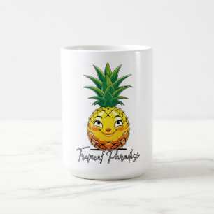 Ananas Paradies tropische Grafik Kaffeetasse