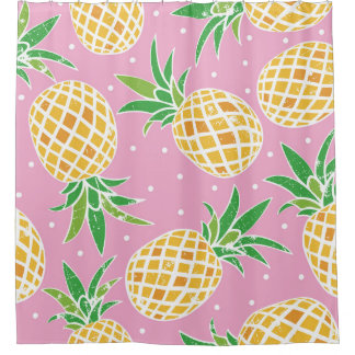 Ananas-Paradies: tropisches Muster Duschvorhang
