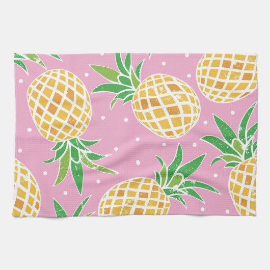 Ananas-Paradies: tropisches Muster Geschirrtuch (Horizontal)