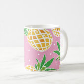 Ananas-Paradies: tropisches Muster Kaffeetasse (VorderseiteRechts)