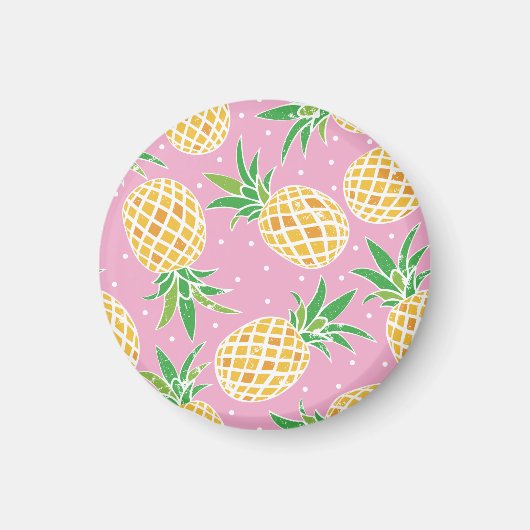 Ananas-Paradies: tropisches Muster Magnet (Vorne)
