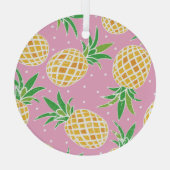 Ananas-Paradies: tropisches Muster Ornament Aus Glas (Rückseite)