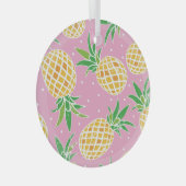 Ananas-Paradies: tropisches Muster Ornament Aus Glas (Vorderseite Rechts)