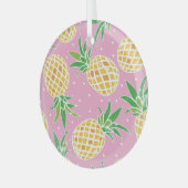 Ananas-Paradies: tropisches Muster Ornament Aus Glas (Vorderseite links)