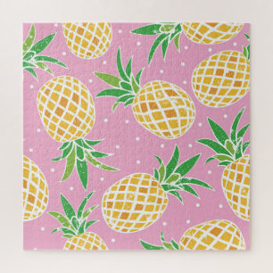 Ananas-Paradies: tropisches Muster Puzzle