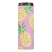 Ananas-Paradies: tropisches Muster Thermosbecher (Rückseite)