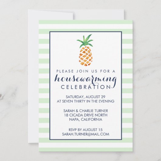Ananas-Party Einladung (Vorderseite)