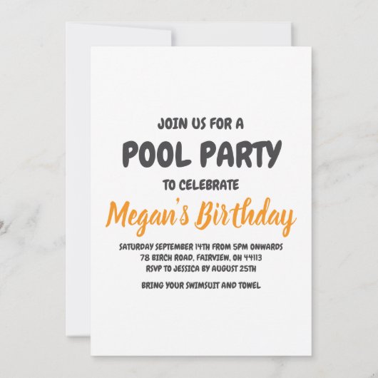 Ananas-Party Einladungen (Rückseite)