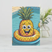 Ananas-Party Einladungen (Stehend Vorderseite)