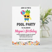 Ananas-Party Einladungen (Stehend Vorderseite)