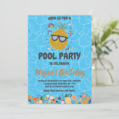 Ananas-Party Einladungen (Stehend Vorderseite)