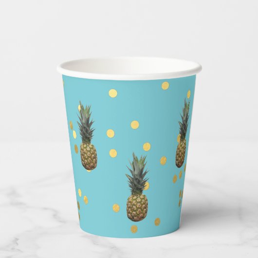 Ananas Party Personalisiert Paper Cups Pappbecher (Rückseite)