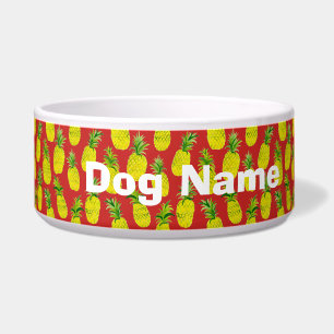 Ananas-Party Rot, maßgeschneidertes Pet Water oder Napf
