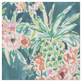 ANANAS-PARTY üppiges tropisches Boho mit Blumen Stoff (Nahaufnahme)