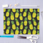 Ananas-Party Wasserfarbe Schwarzes Geschenk Seidenpapier (Handwerk)