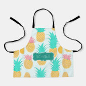 Ananas Pastellfarben Personalisiertes Muster Schürze (Vorderseite)
