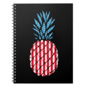 Ananas Patriotic Fruit American Flag 4. Jul Notizblock (Vorderseite)