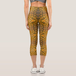 Ananas Peel Texture Capri Leggings
