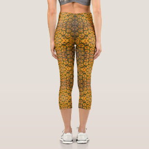 Ananas Peel Texture Capri Leggings