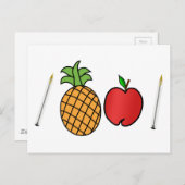 Ananas-Pen Postkarte (Vorne/Hinten)