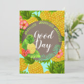 Ananas. Personalisiert. Einladung (Stehend Vorderseite)