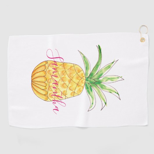 Ananas Personalisiert Golfhandtuch (Horizontal)
