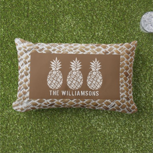 Ananas Personalisiert im Freien Kissen Für Draußen (Gras)