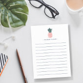 Ananas | Personalisiert Linde Post-it Klebezettel