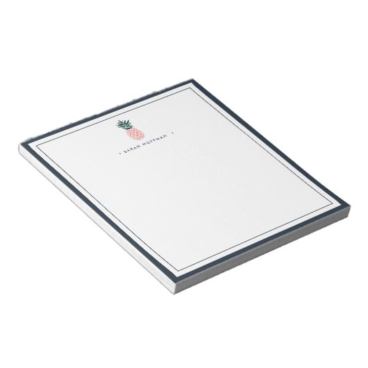 Ananas | PERSONALISIERT Notizblock (angewinkelt)