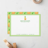 Ananas Personalisierte Tropical Realtor Stationery Mitteilungskarte (Vorderseite/Rückseite Beispiel)