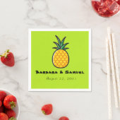 Ananas Personalisierte tropische Hochzeit Napkins Serviette (Beispiel)