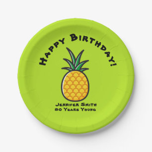 Ananas Personalisierte Tropische Papierplatten Par Pappteller