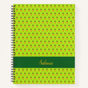 Ananas Personalisiertes Tropical Spiral Notebook Notizblock