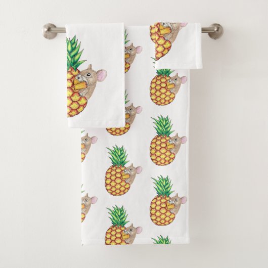 Ananas Pika nimmt einen Chomp Badhandtuch Set (Insitu)