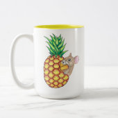 Ananas-Pika-Tasse Zweifarbige Tasse (Links)
