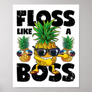 Ananas-Pilze blühen wie ein Boss T-Shirt Aloha Poster