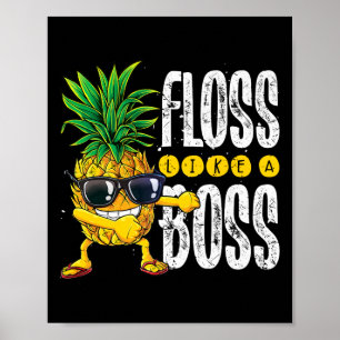 Ananas-Pilze blühen wie ein Boss T-Shirt Aloha Poster