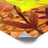 Ananas Pine Floral Poster (Ecke)