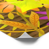 Ananas Pine Floral Poster (Ecke)