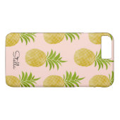 Ananas-Pink-Fall Case-Mate iPhone Hülle (Rückseite (Horizontal))