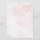 Ananas Pink Gold Floral Brautparty Einladung (Rückseite)